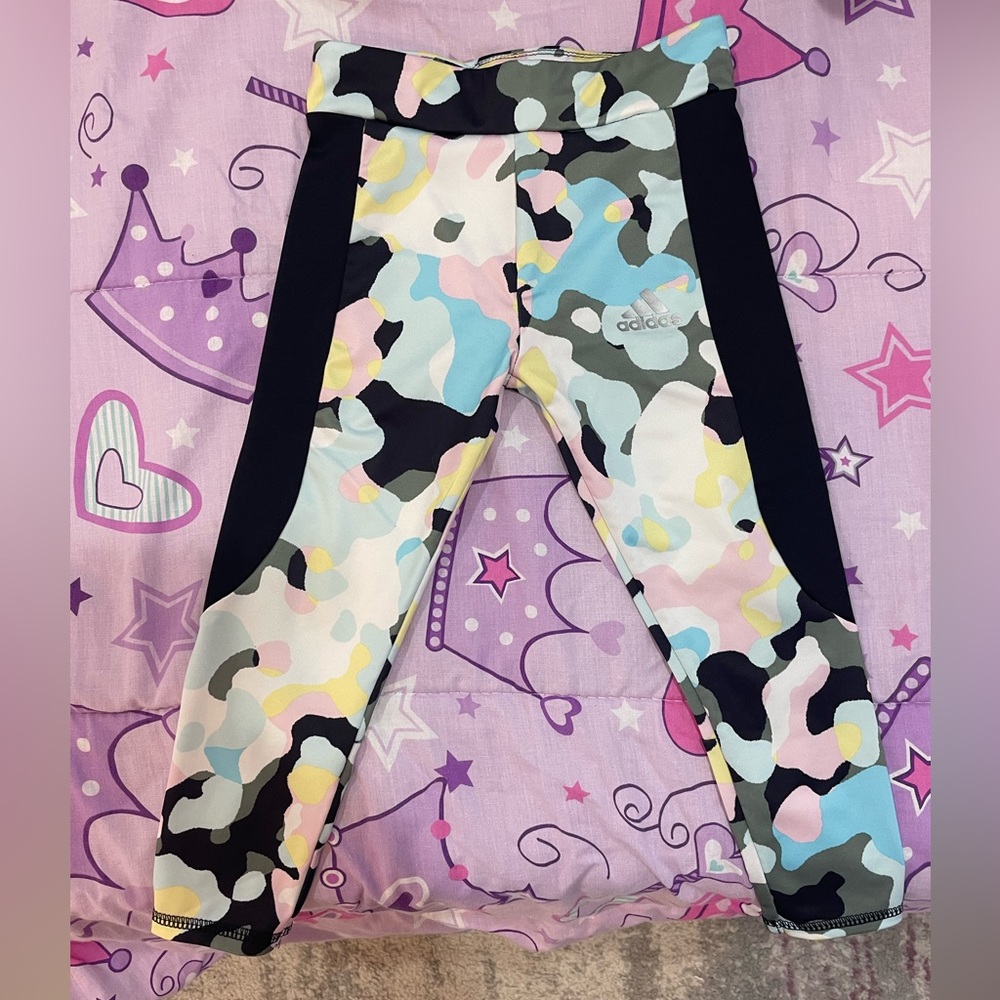 Adidas Toddler Girl Aeroready Leggings - Multi Color
